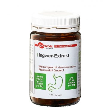 Dr. Wolz Ingwer Extrakt 120 Kapseln Packshot